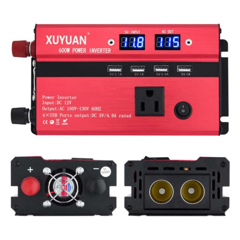 Jual 400W Car Power Inverter DC 12V To 110V 60Hz USB 2.1A