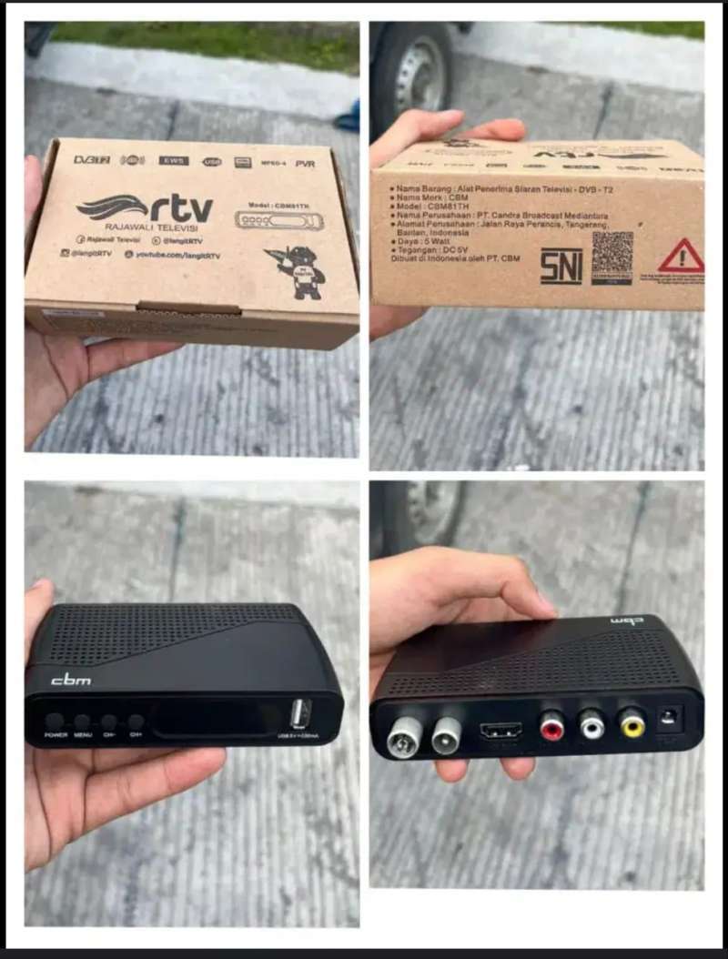 Jual STB Set Top Box CBM Antena TV Tabung TV Digital CBM91T DVBT2 di