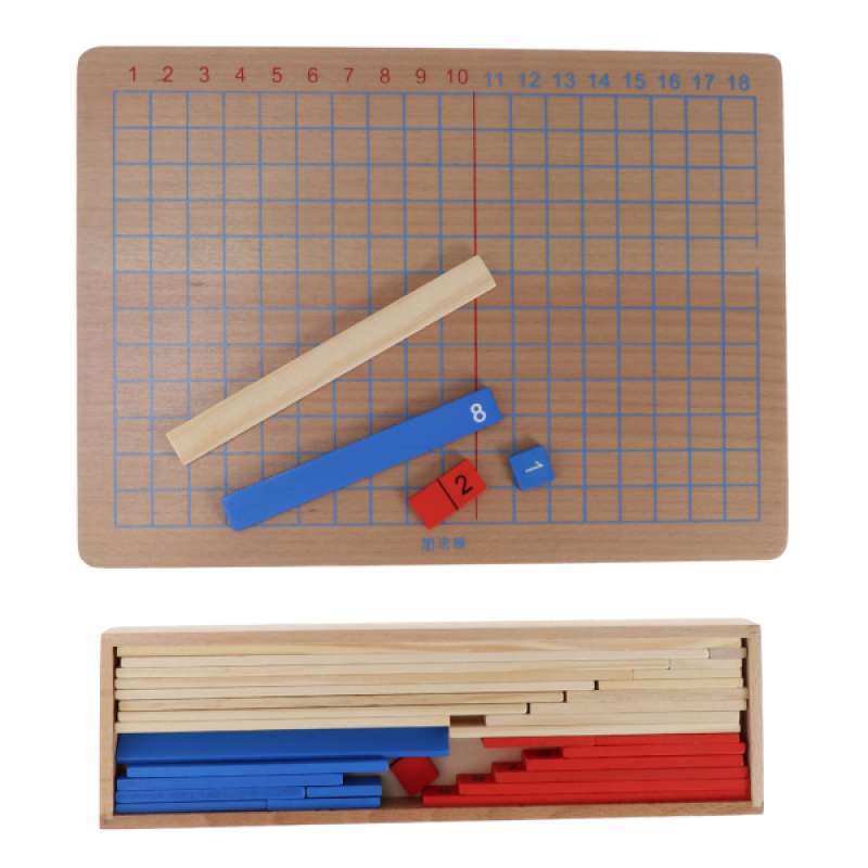 Jual Wooden Montessori Addition Subtraction Board Kids Educational Toys ...