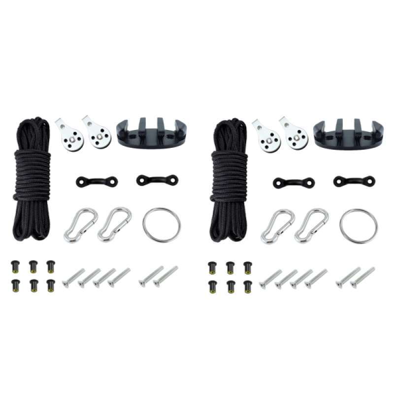 Promo 2x Kayak Canoe Anchor Trolley Kit Rope Cleat Pully Block Rigging