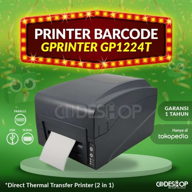 Jual Barcode Printer GPrinter GP1224T Cetak Label Pengiriman