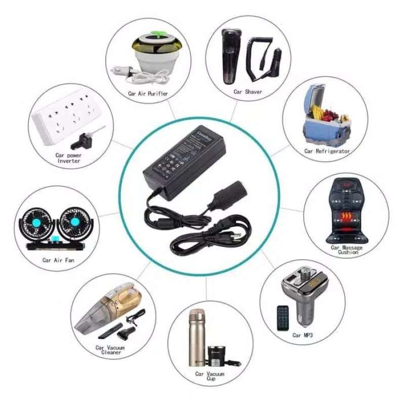 Promo Adaptor Dc To Ac 12V Mobil Converter Pompal Ban Mobil Ke Listrik Rumah Diskon 23 di