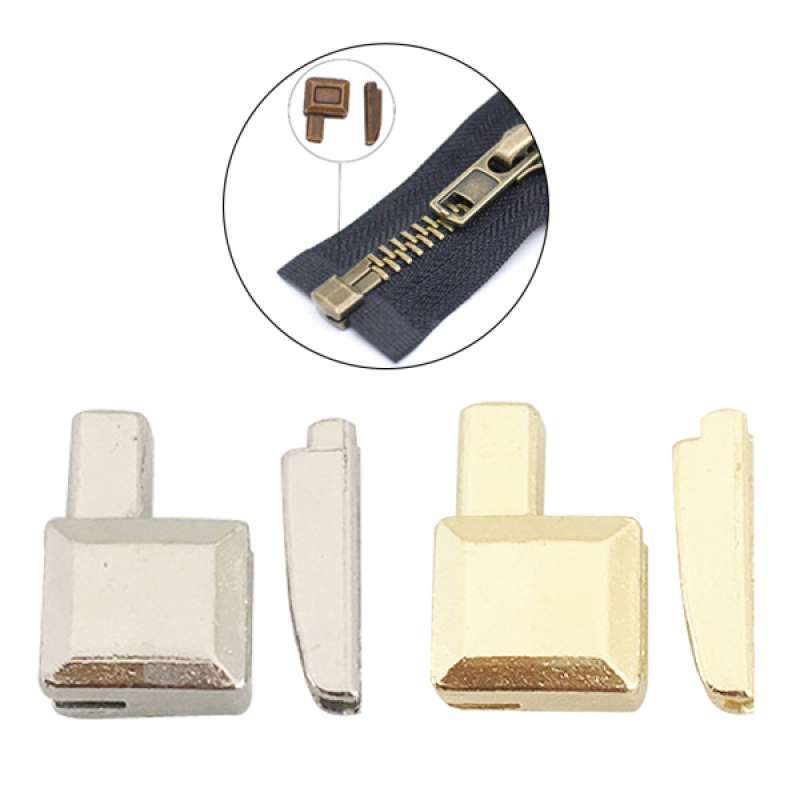 Jual Metal Zipper Latch Slider Retainer Insertion Pin White Gold+ Light