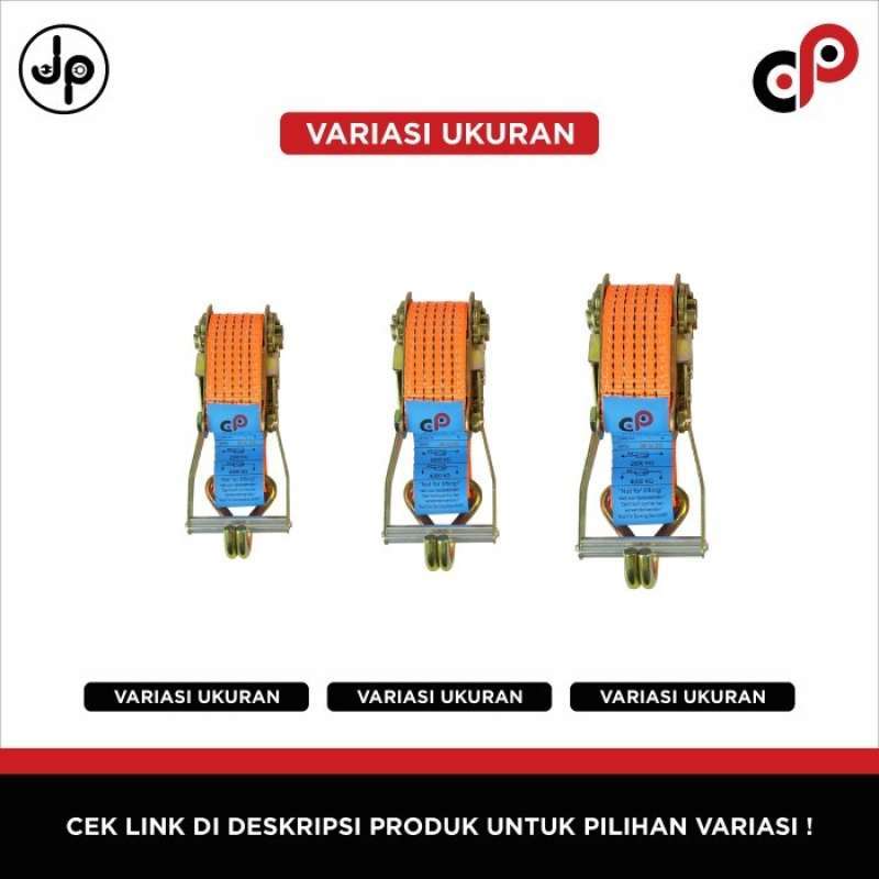 Promo Ratchet Tie Down 2ton X 15m Cargo Lashing Belt Tali Pengikat