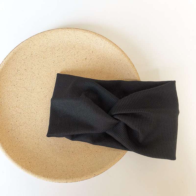 Jual Lifehut Bandana Ikat Kepala Rajutan Gadis Warna Murni Korea Hiasan