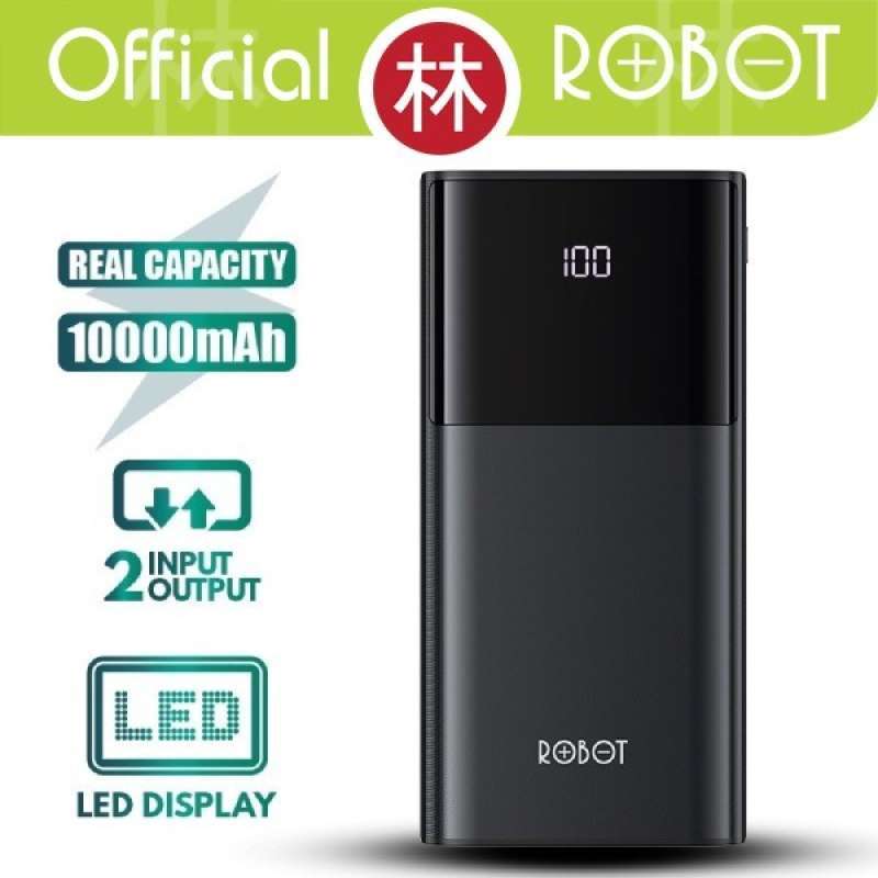 Jual Robot RT190S Powerbank 10000mAh LED Dual Input Output TypeC & Micro DAP PD210 Putih
