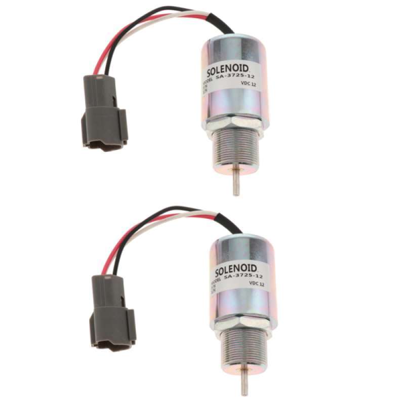 Jual 2 X Electric Fuel Shutoff Solenoid For Mitsubishi S3l & For Mahindra Tractor Di Seller