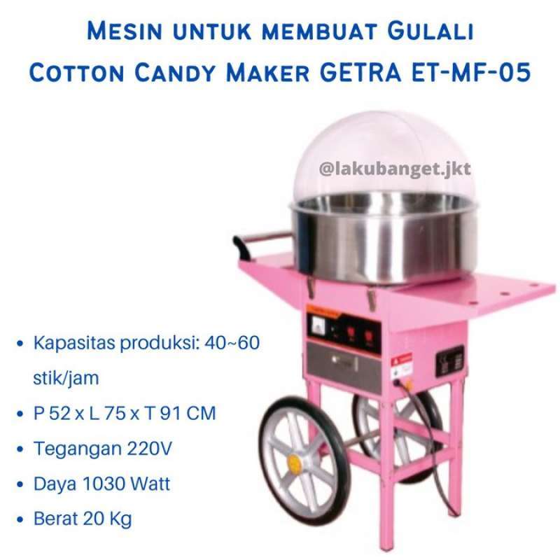 Jual MESIN UNTUK MEMBUAT GULALI ETMF05 / COTTON CANDY MAKER GETRA ET