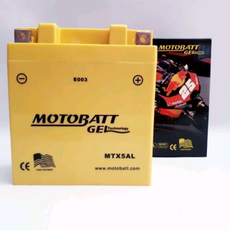Jual AKI MOTOR YAMAHA F1ZR RX-Z SIGMA ALFA CRYPTON MOTOBATT MTX5AL di
