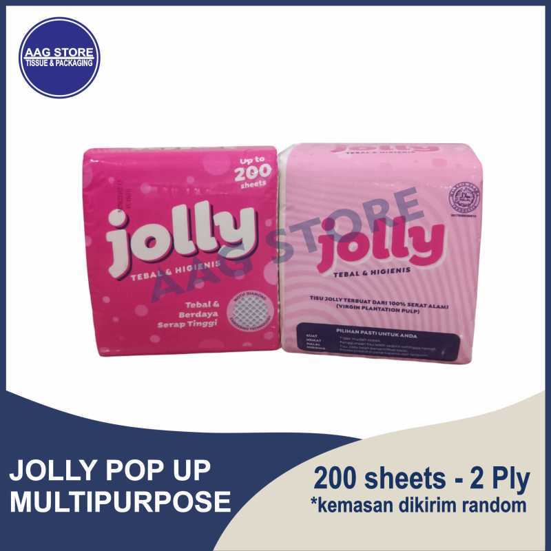 Promo Tissue Jolly Pop Up Multipurpose Tisu Kotak Meja Makan 200 Sheets