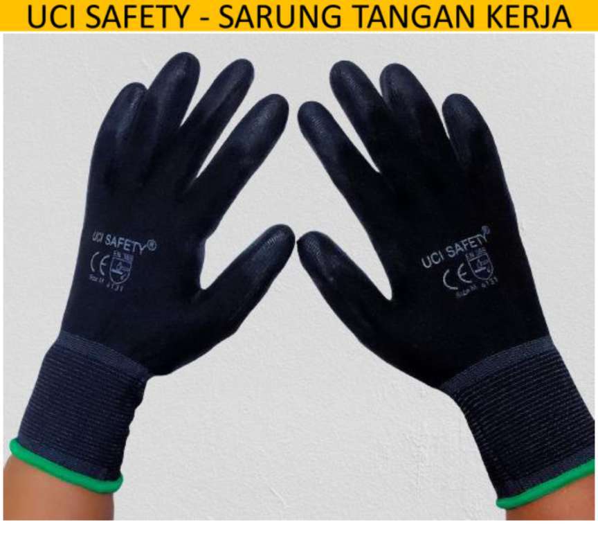 Promo Sarung Tangan Statis Industri Pabrik Motor Dilapisi Karet Coating
