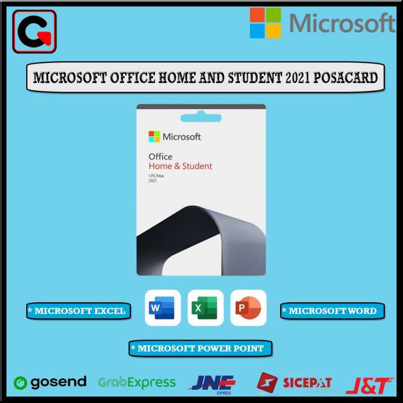 Jual MICROSOFT OFFICE HOME AND STUDENT 2021 ORIGINAL POSA CARD
