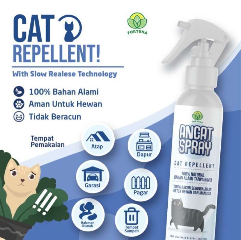 Promo Cairan Pengusir Anti Kucing Ancat Spray 250Ml Cat Repellent Diskon 23 di Seller Luxa