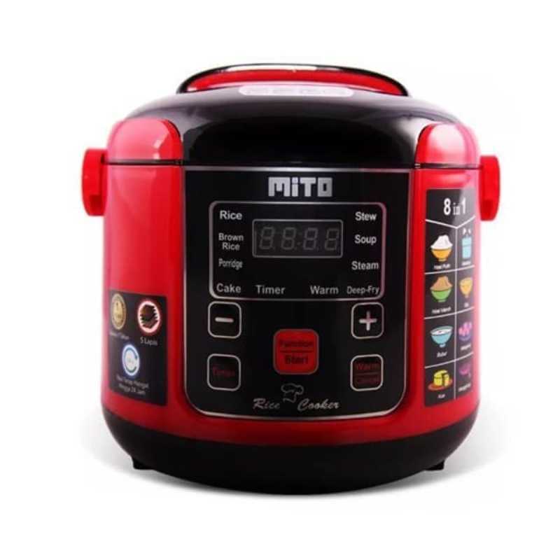 Jual Mito R1 Digital Rice Cooker 8in1 Kapasitas 1 Liter MERAH di
