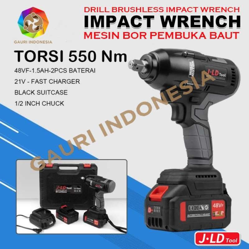 Promo Jld Tool Brushless Impact Wrench J88F 550Nm 48Vf Bor Buka Baut
