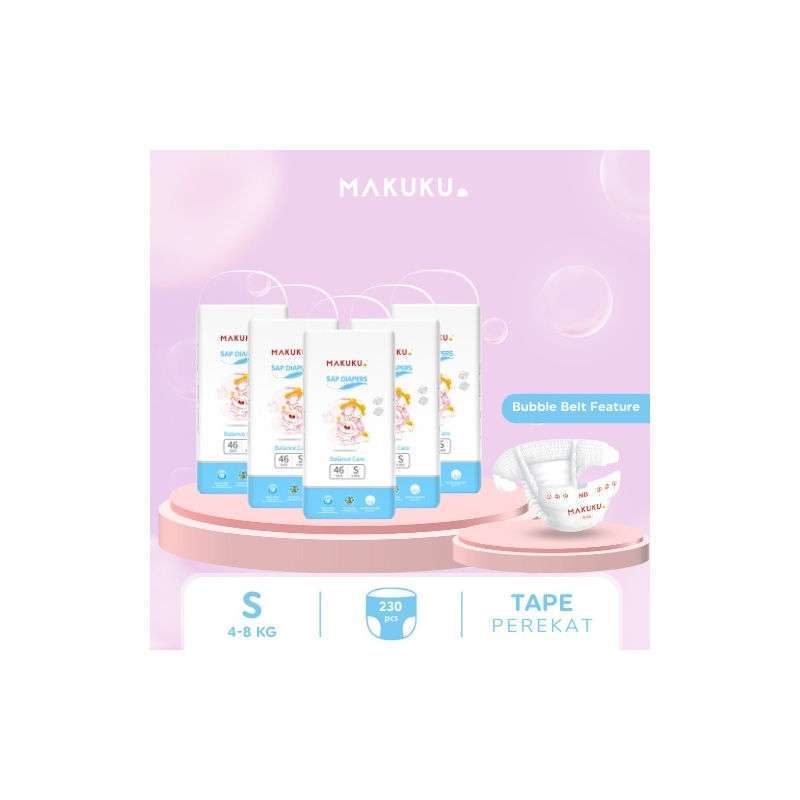 Jual 5 PACK MAKUKU SAP Diapers Balance Care Tape S46 di Seller