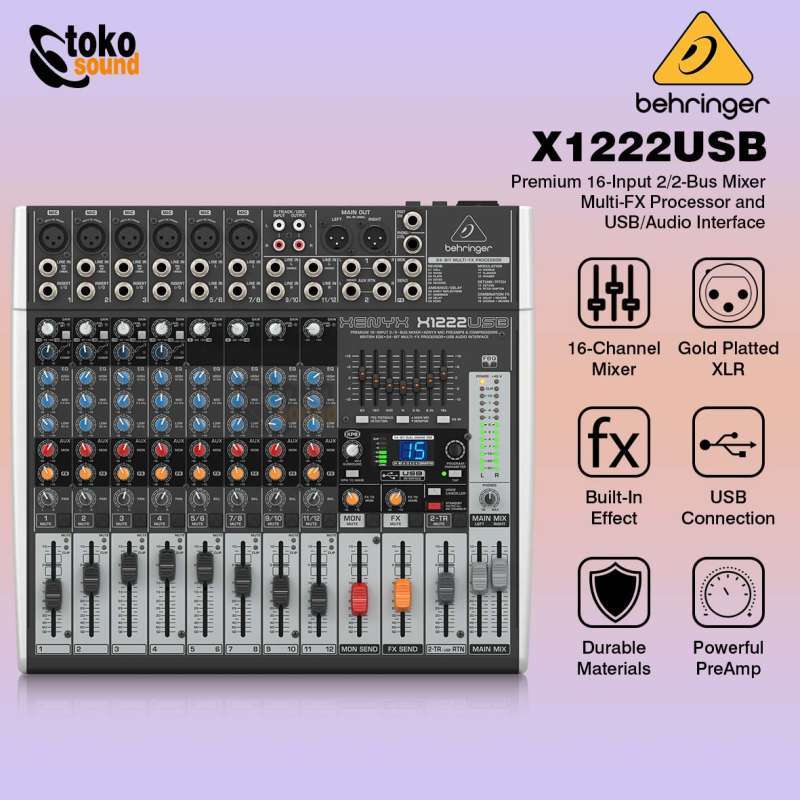 Jual Behringer Xenyx X1222usb Mixer With Usb And Effects Di Seller