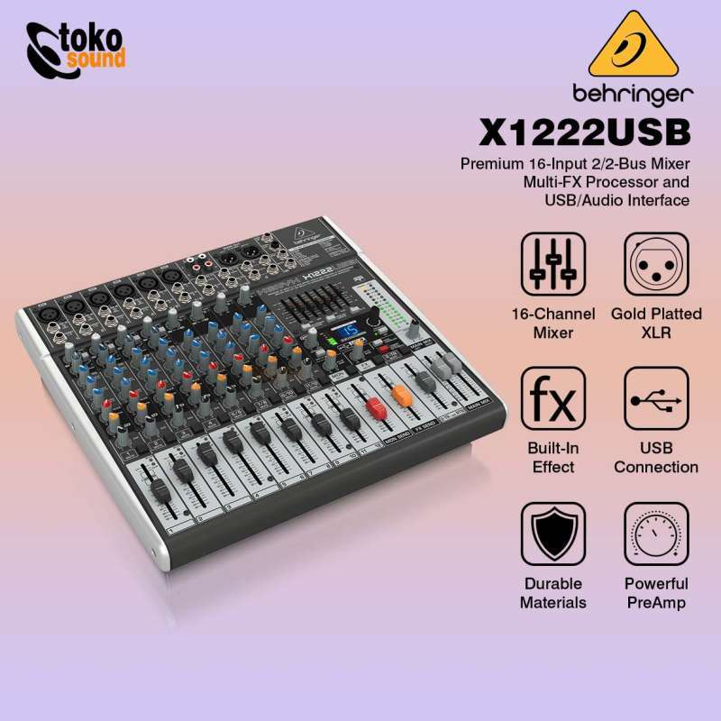 Jual Behringer Xenyx X1222usb Mixer With Usb And Effects Di Seller
