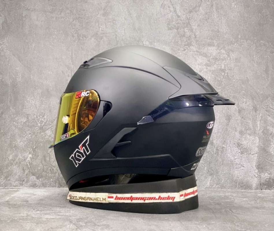 Promo Terbaik Kyt Helm Falcon Fr Solid Black Doff Full Face