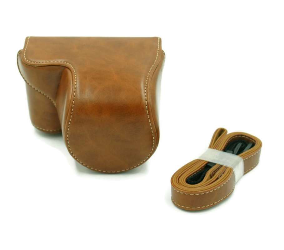 Promo Camera Case For Sony A5000 / A5100 (warna Coklat Muda) Diskon 7