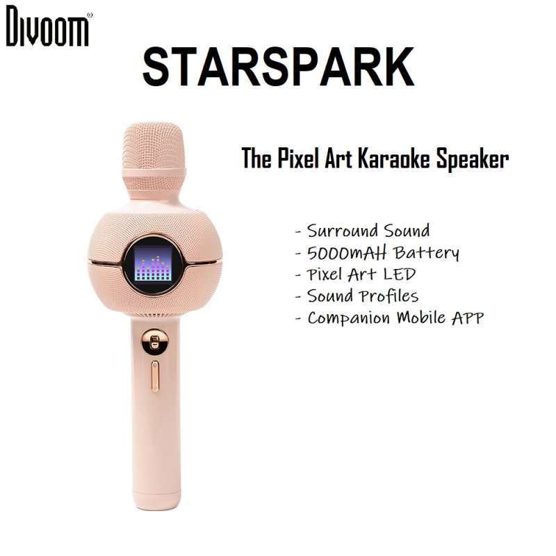 Promo Divoom K Starspark - Handheld Ktv Microphone Pixel Art Karaoke ...