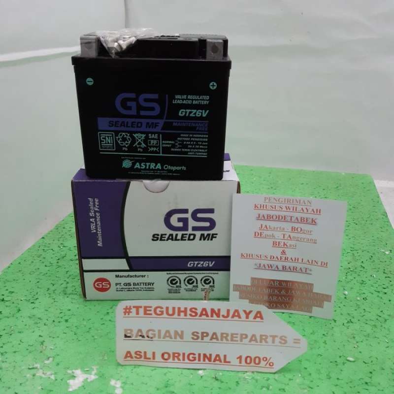 Promo Aki Accu Kering Gtz6V Pcx Vario 125 150 Satria Fu 150 Ori Gs