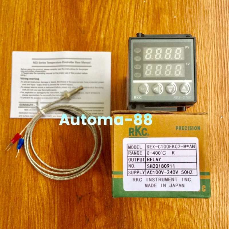 Sensor Rkc Jual Paket Rex-c100 Sensor Termokopel Type-k 0-400 C Out Relay Rkc ...