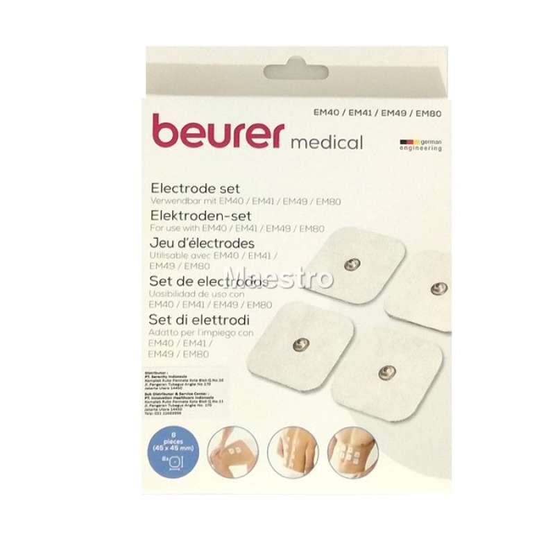 Jual Electrode Pad Beurer Em49 Isi 8 Pcs Tens Ems Elektroda Em 49 Pads ...