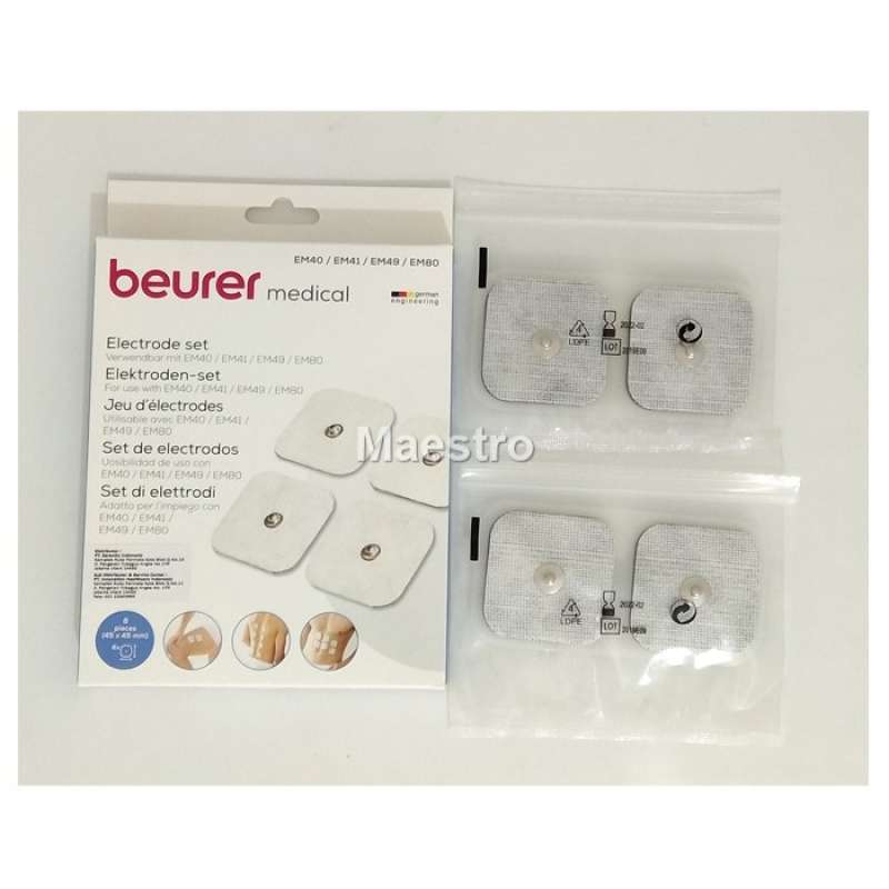 Jual Electrode Pad Beurer Em49 Isi 8 Pcs Tens Ems Elektroda Em 49 Pads ...
