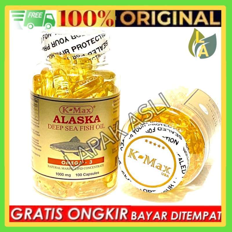Jual Kmax Alaska Deep Sea Fish Oil Super Omega 3,6,9 1000mg Minyak