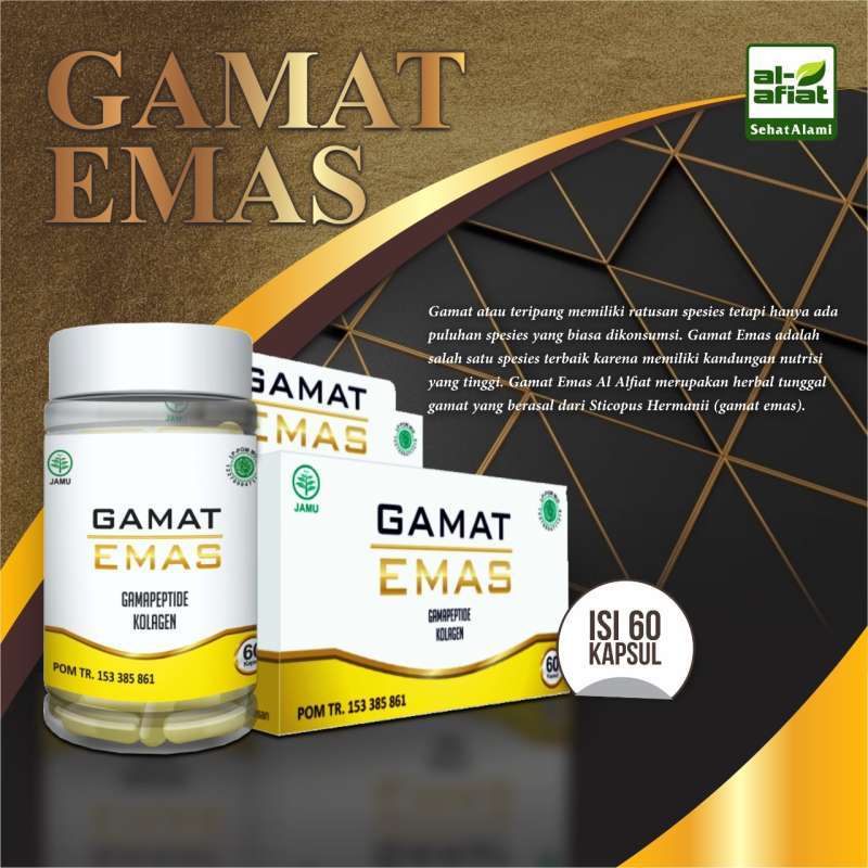 Jual GAMAT EMAS AL AFIAT 60 KAPSUL OBAT HERBAL ALAMI di Seller AHILLAH