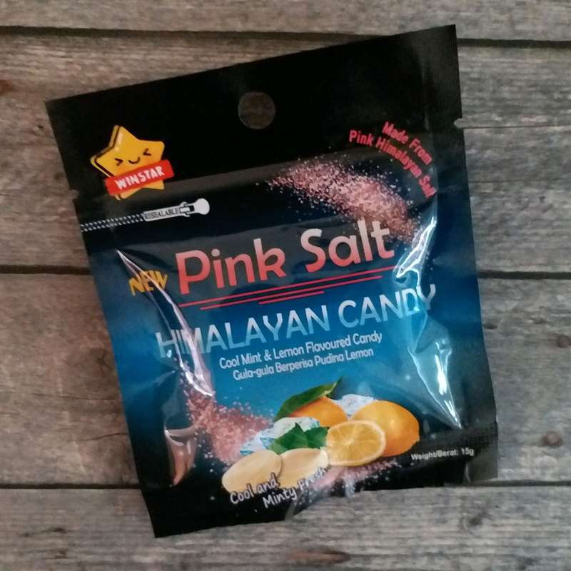 Jual Pink Salt Himalayan Cool Mint & Lemon Flavoured Candy Permen
