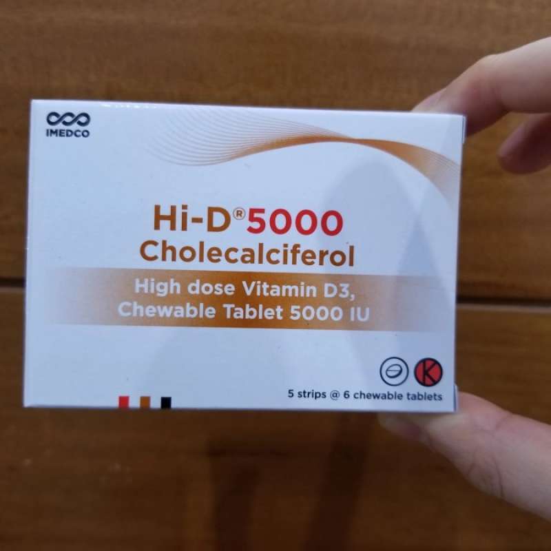 Jual Hid Vitamin D3 5000iu (1 Box Isi 30 Tablet Kunyah) Di Seller Anes