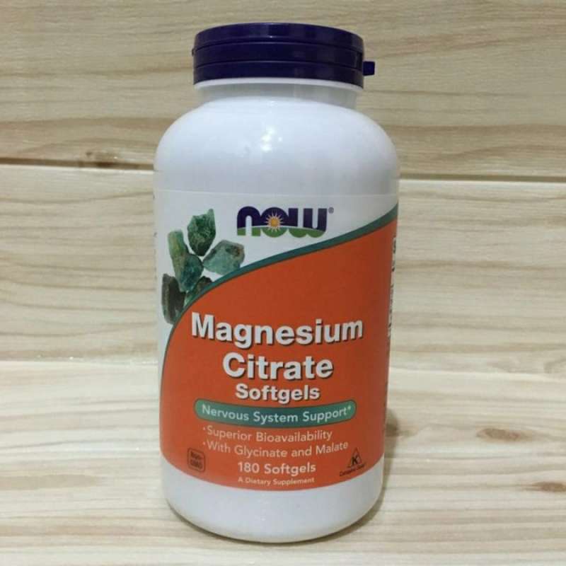 Jual Now Foods Magnesium Citrate 180 Softgels With Glycinate And Malate