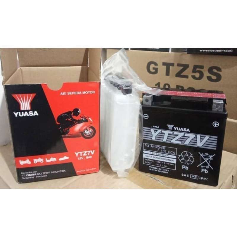 Promo Aki Motor Yamaha Aerox 155 Yuasa Ytz7V Original Diskon 24% di