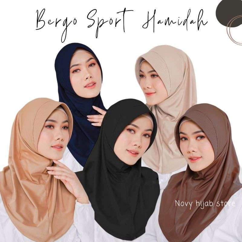 Jual BERGO SPORT HAMIDAH / HIJAB SPORT UKURAN BESSAR NUTUP DADA