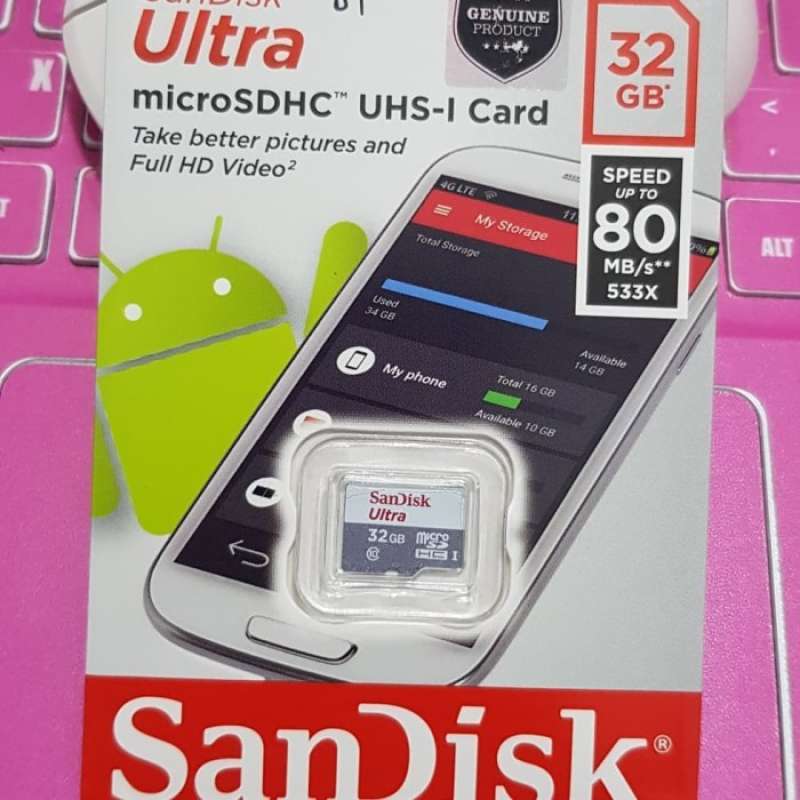 Promo Memory memori card Sandisk 32GB speed 80 mb/s class 10 mikro SD