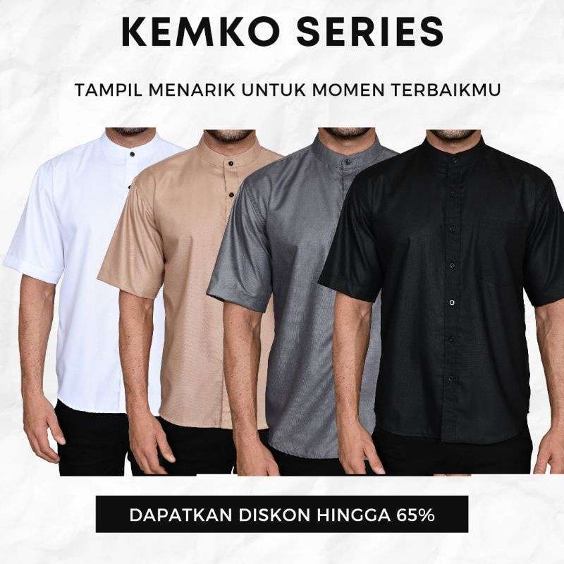 Jual Dna Cloth - Kemeja Koko Pria Lengan Pendek Baju Koko Muslim Polos ...