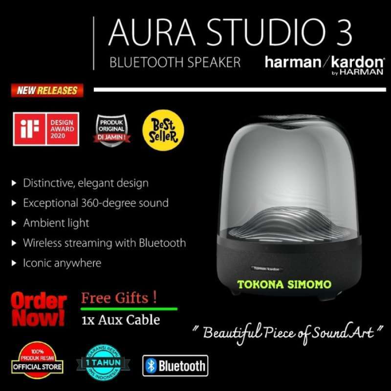 Jual HARMAN KARDON AURA STUDIO 3 Bluetooth Speakers With Visually