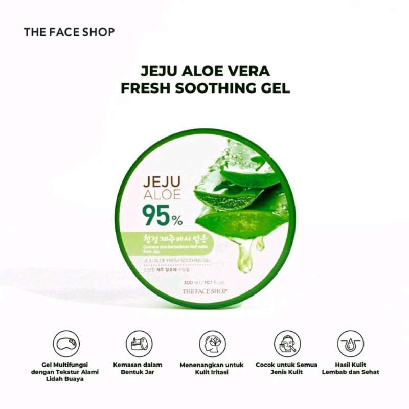 Jual The Face Shop Jeju Aloe Vera 95 Fresh Soothing Gel 300ml di