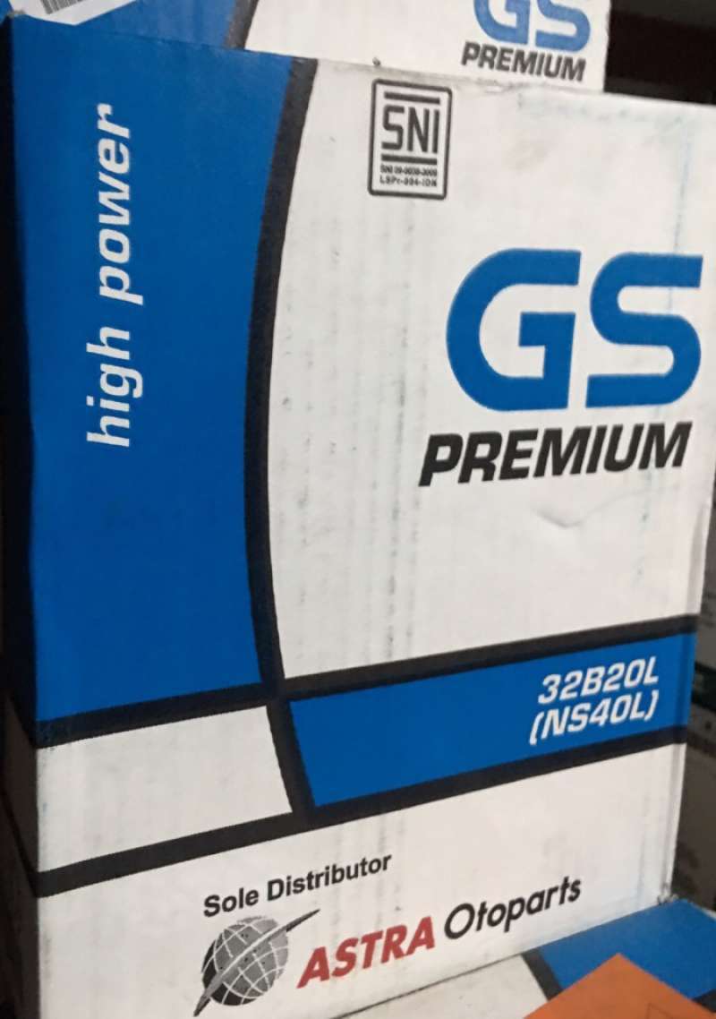 Promo Aki / accu BASAH GS PREMIUM NS40L / 32B20L Diskon 23% di Seller