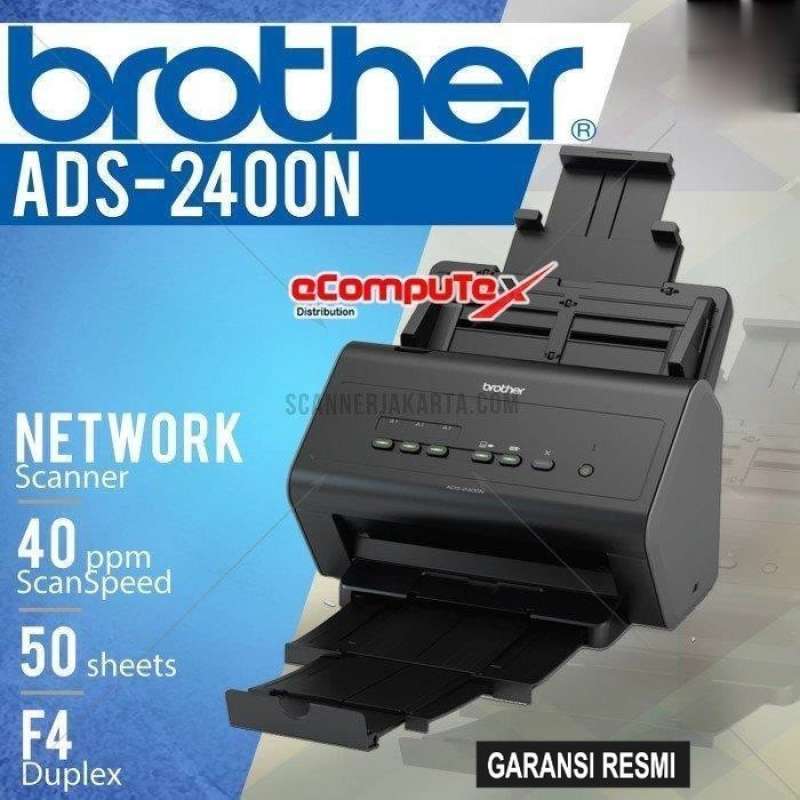 Jual SCANNER BROTHER ADS 2400N / ADS2400N 40PPM ADF 50 NETWORK RESMI