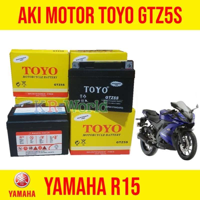 Promo AKI MOTOR YAMAHA R15 MEREK TOYO GTZ5S 100% ORIGINAL Diskon 23% di