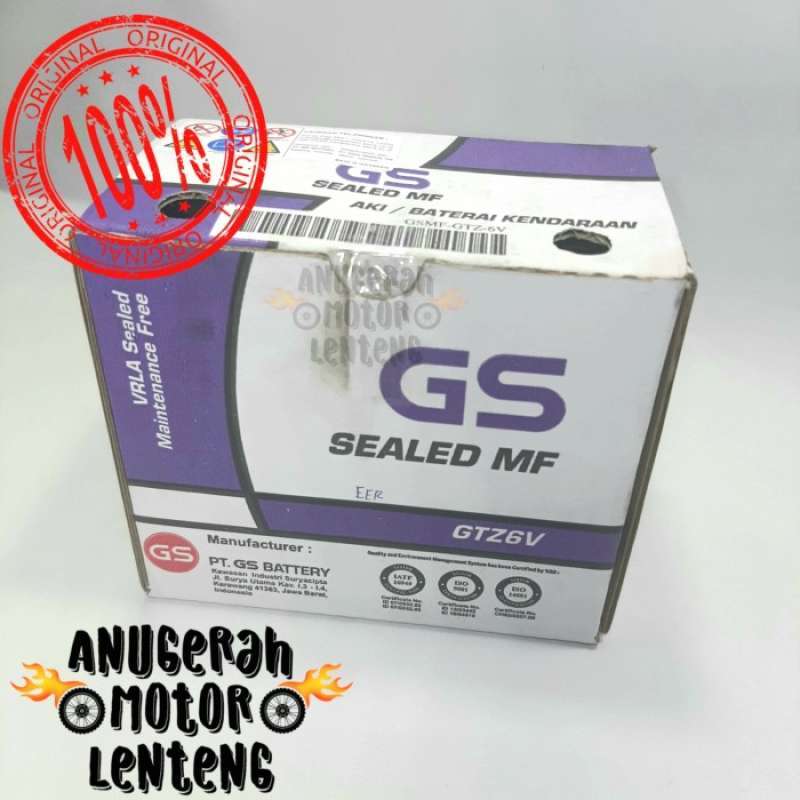 Promo Aki GS Astra GTZ6V 12V 5A - VARIO 125, 150, SATRIA FU 150 Diskon