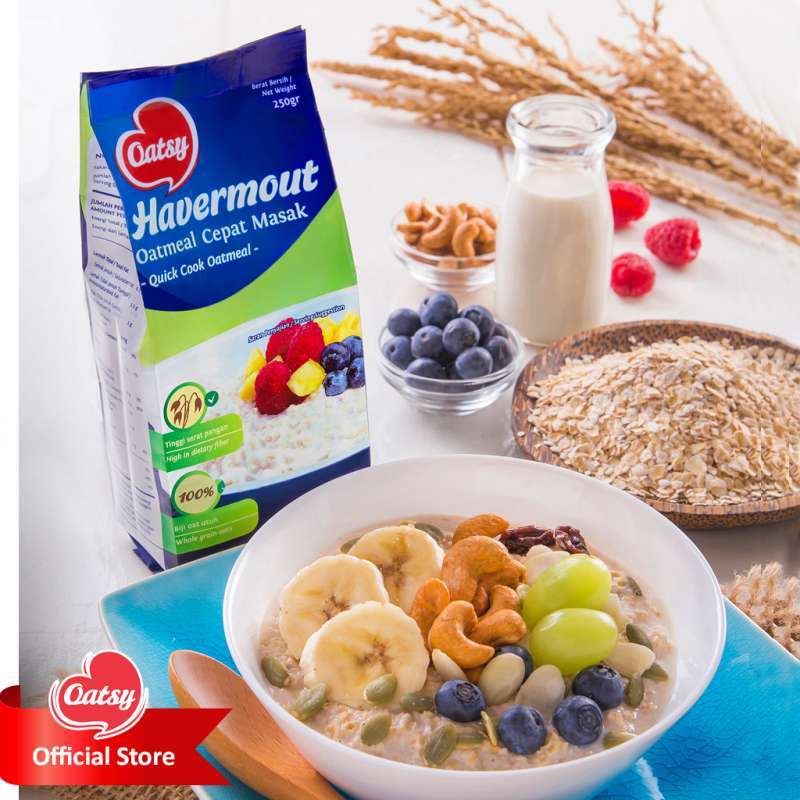 Jual Oatsy Quick Cook Oatmeal Cereal [200 G/ 3 Pack] Di Seller Oatsy ...