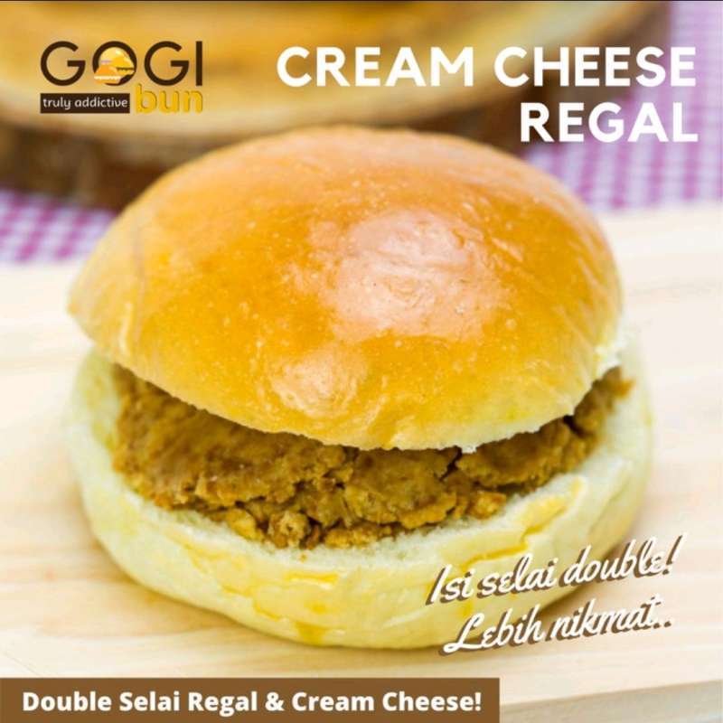 Jual GOGI Indonesia Roti Manis Roti Bun Cream Cheese Regal [1 pcs] di ...