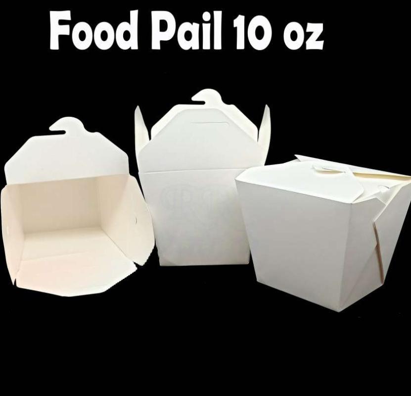 Jual PAPER BOX KOTAK BENTO KEMASAN KERTAS WHITE POLOS 10 OZ ISI 50
