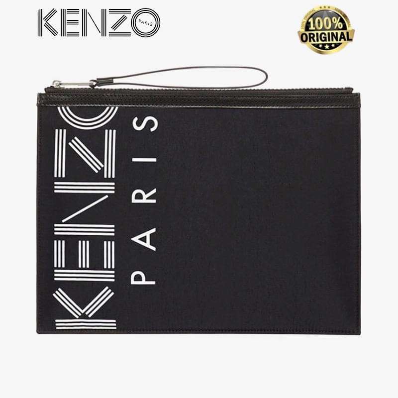 Promo Kenzo Logo A4 Clutch Leather ORIGINAL 100 Diskon 50 di Seller