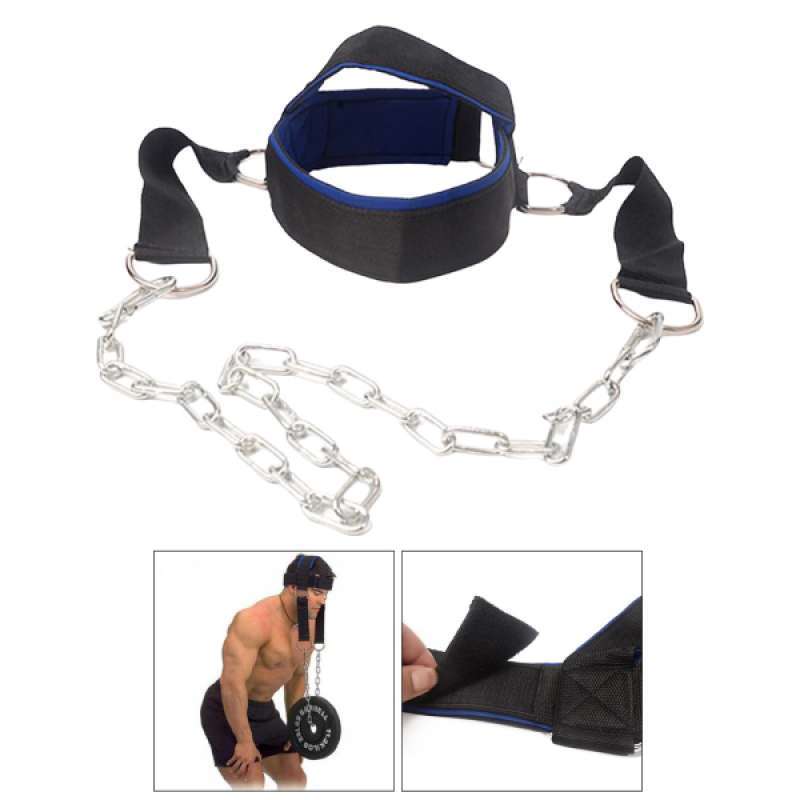 Promo Durable Head Harness Workout Exercise Dip Belt Neck Chain Strap