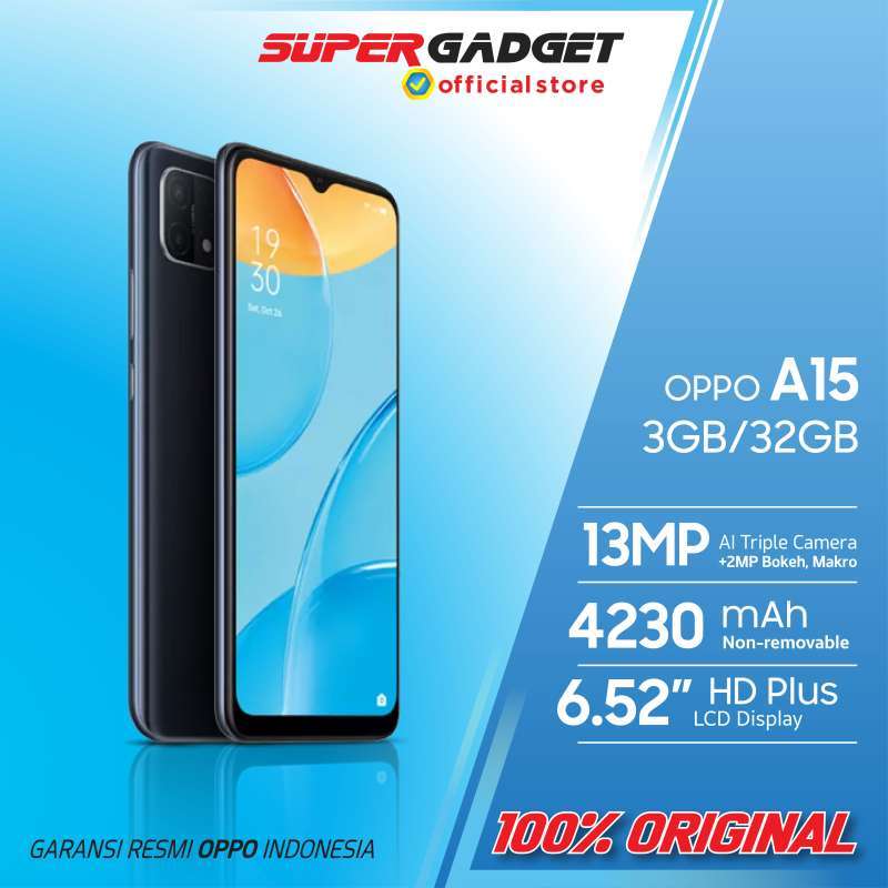 Jual Oppo A15 [3GB/32GB] - Garansi Resmi Online Maret 2021